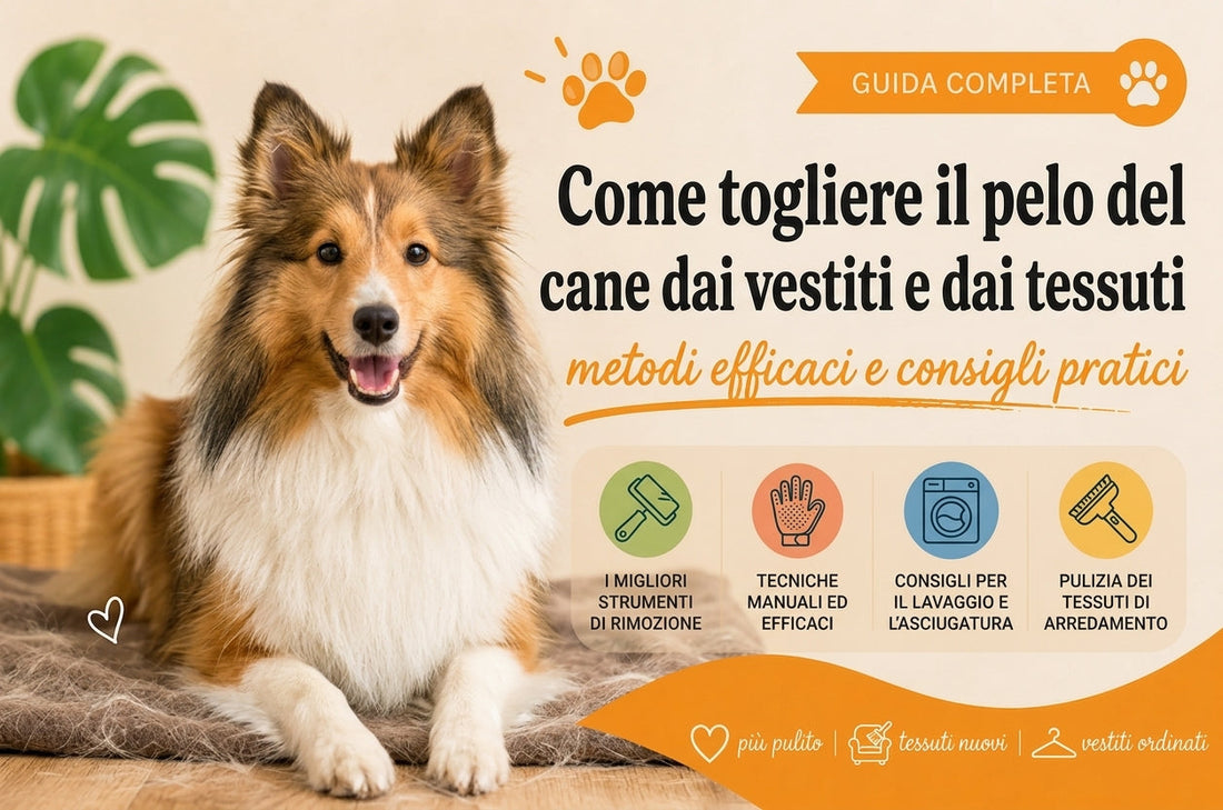 Come togliere il pelo del cane dai vestiti, dal divano e dai tessuti