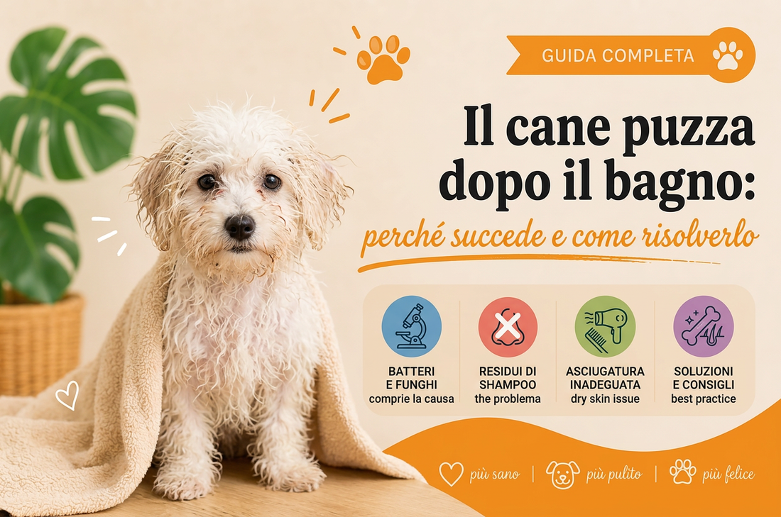 Il cane puzza dopo il bagno: perché succede e come risolverlo